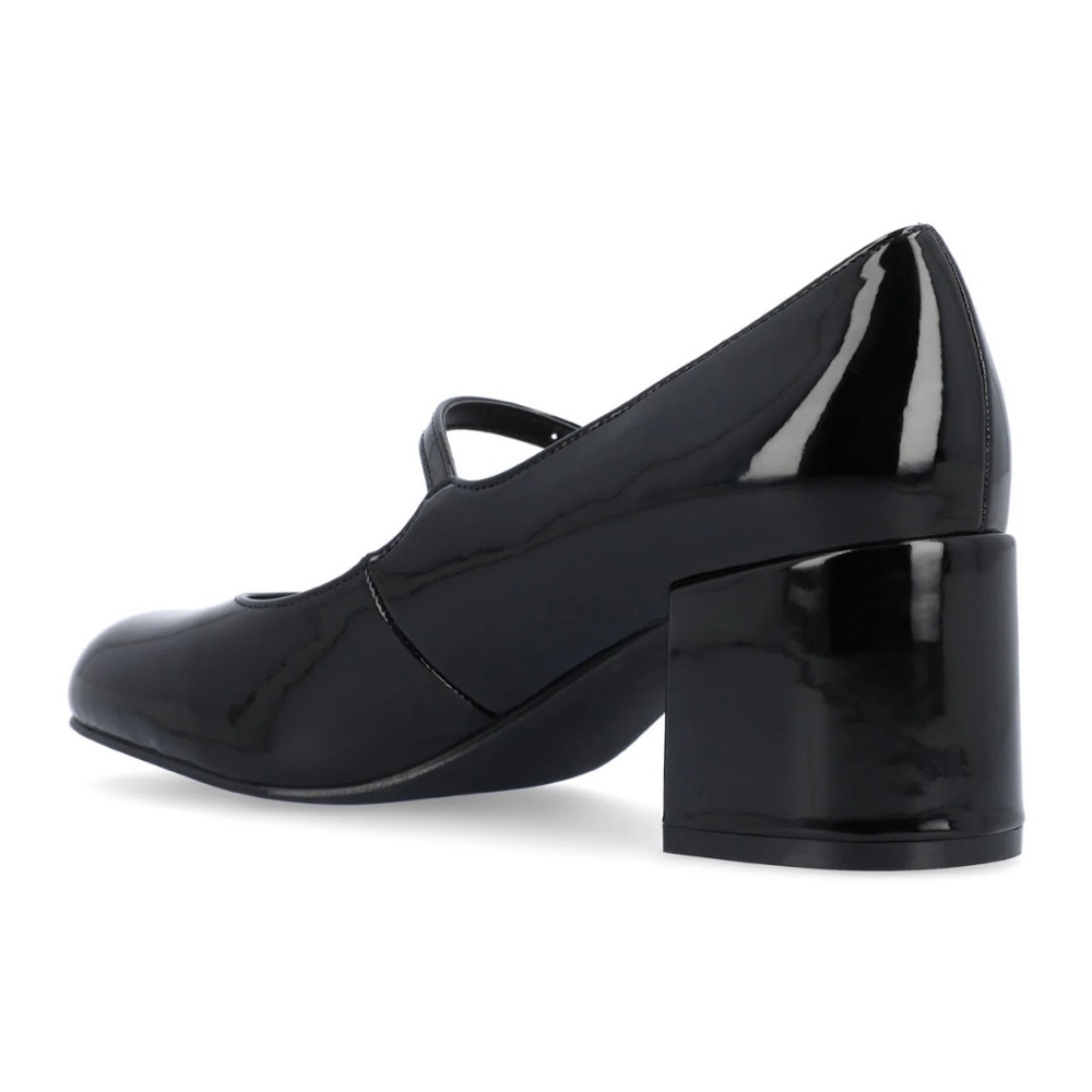JOURNEE OKENNA MARY JANE PUMP HEELS IN BLACK PATENT US 7 … - Picture 4 of 16